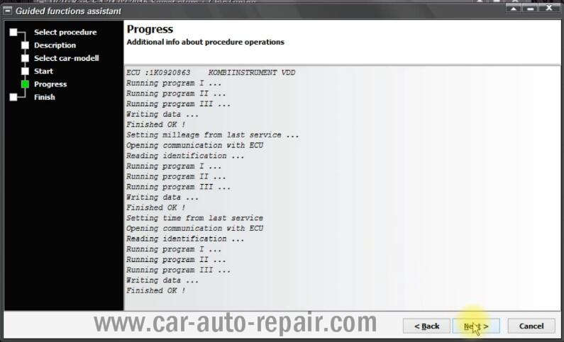 VCP Clear Inspection Service Massage for VW PQ35 46 Audi A3 A6 (6)