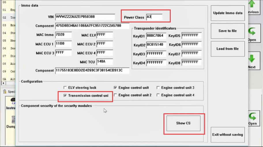 AVDI Diagnostic to AdaptProgram DSG TCU for VW Golf7 (16)