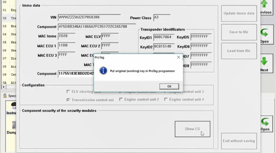 AVDI Diagnostic to AdaptProgram DSG TCU for VW Golf7 (17)