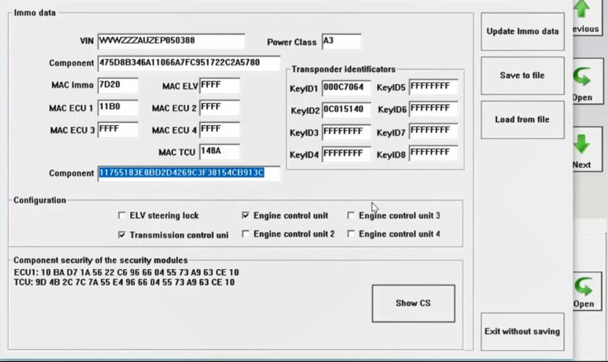 AVDI Diagnostic to AdaptProgram DSG TCU for VW Golf7 (19)