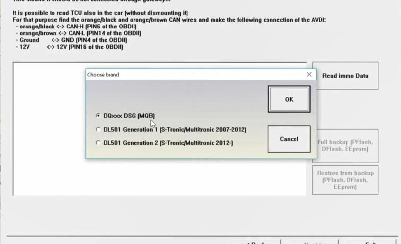 AVDI Diagnostic to AdaptProgram DSG TCU for VW Golf7 (23)