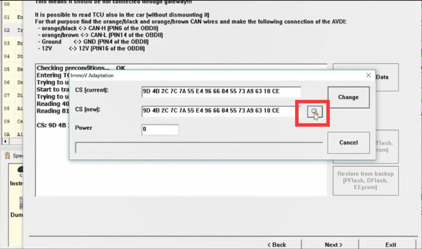 AVDI Diagnostic to AdaptProgram DSG TCU for VW Golf7 (26)