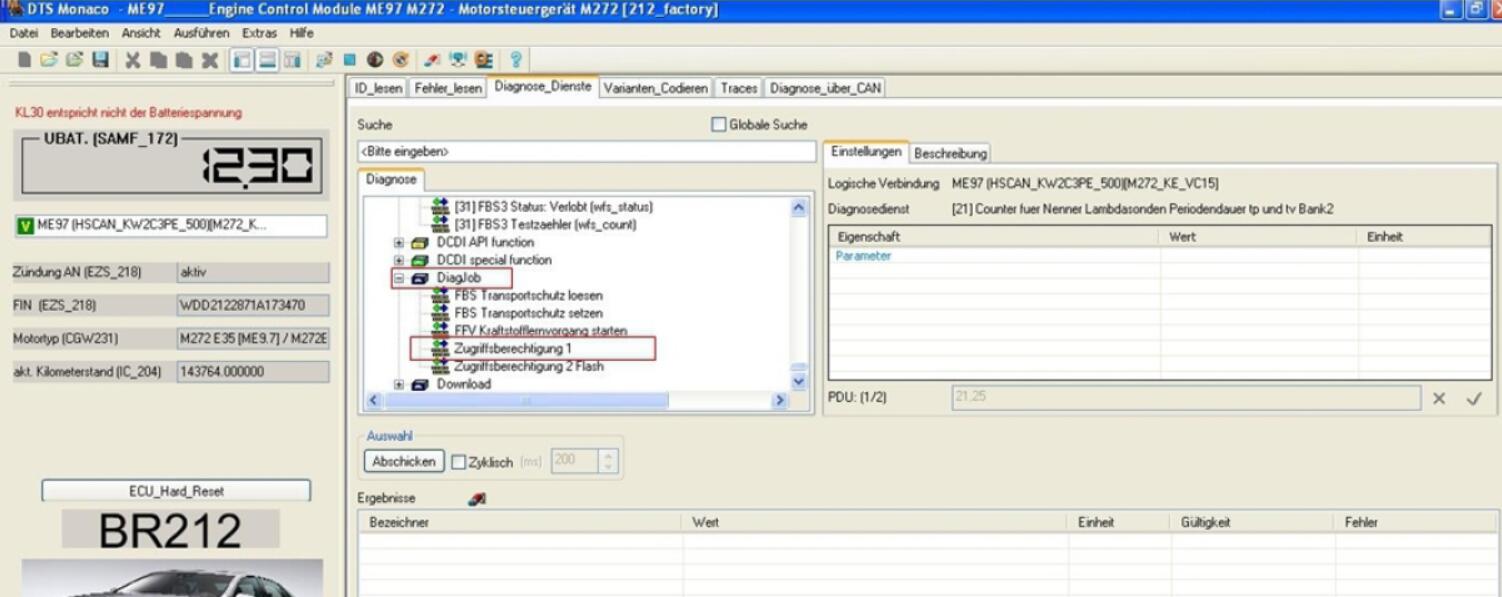 DTS Monaco Coding for Benz ME97 ECU Changing Vmax (1)