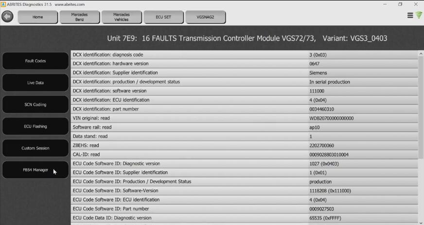 How to Renew Benz FBS4 VGSNAG2 TCU by AVDI Programmer (7)