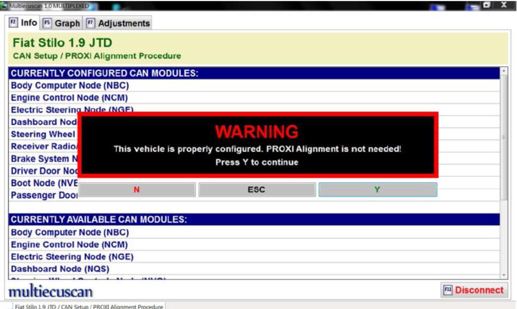 Cách sử dụng Multiecuscan để kích hoạt đèn điều khiển hành trình cho Fiat Stilo (2)