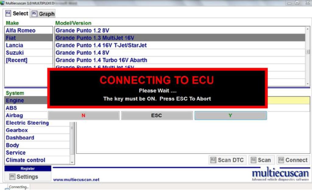 Multiecuscan Injector IMA Coding for Fiat Grande Punto 1.3 Multijet (2)