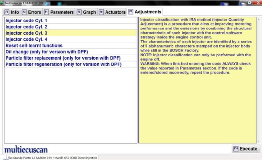 Multiecuscan Injector IMA Coding for Fiat Grande Punto 1.3 Multijet (4)