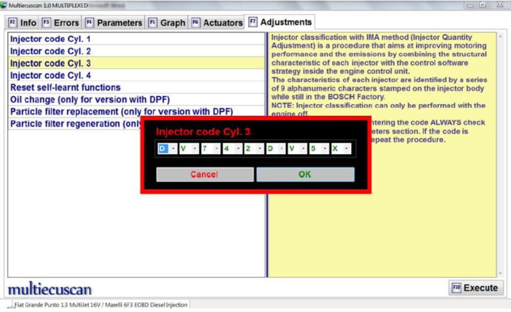 Multiecuscan Injector IMA Coding for Fiat Grande Punto 1.3 Multijet (6)