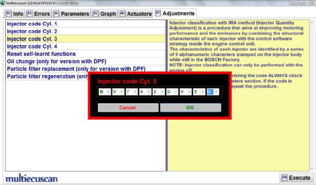 Multiecuscan Injector IMA Coding for Fiat Grande Punto 1.3 Multijet (7)