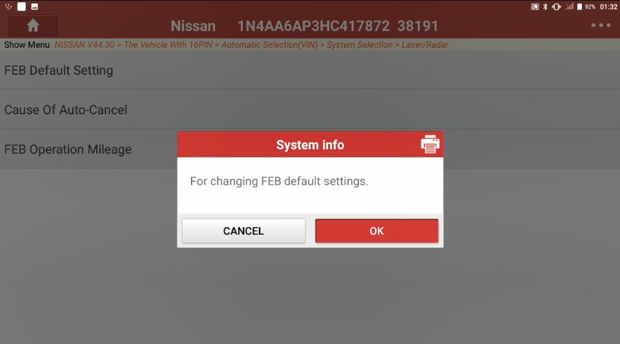 Nissan Maxima 2017 Forward Emergency Brake Default Setting (3)