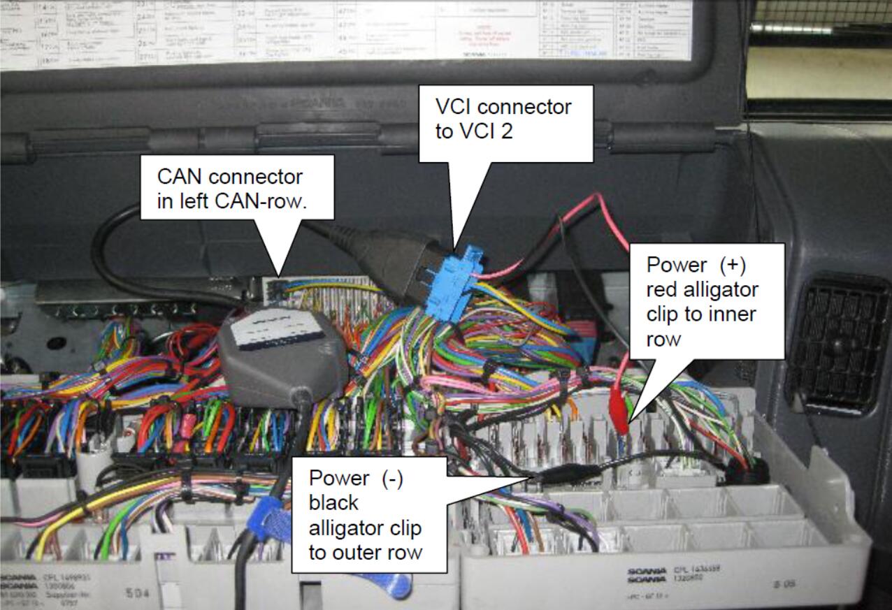 How-to-Connect-Scania-4-Series-CAN-with-Scania-VCI-2-4