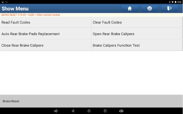 Launch-X431-Audi-A7-2012-Brake-PAD-Replacement-Programming-5