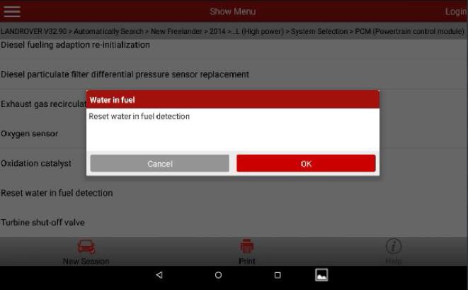 Land-Rover-Freelander-2-2013-Water-in-Fuel-Detection-Reset-by-Launch-X431-9