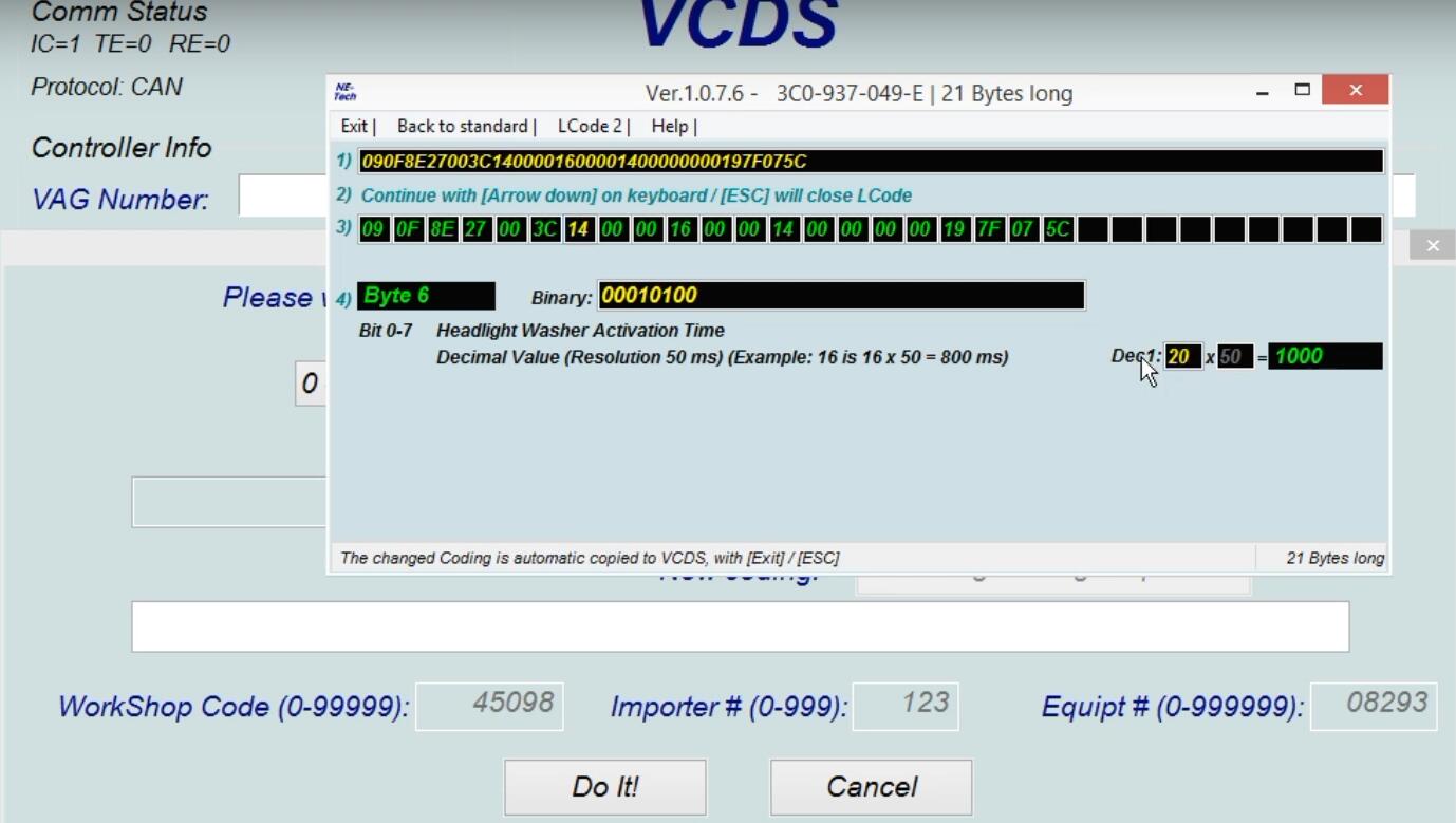 How-to-use-VCDS-delay-Headlight-Washer-for-VW-Golf-MK5-8