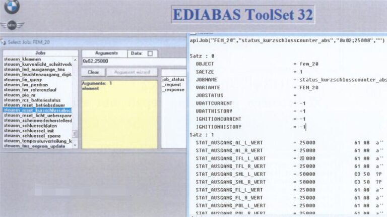 TOOL32 Reset FEM for BMW Left Dipped Beam Light Short Circuit - Auto ...
