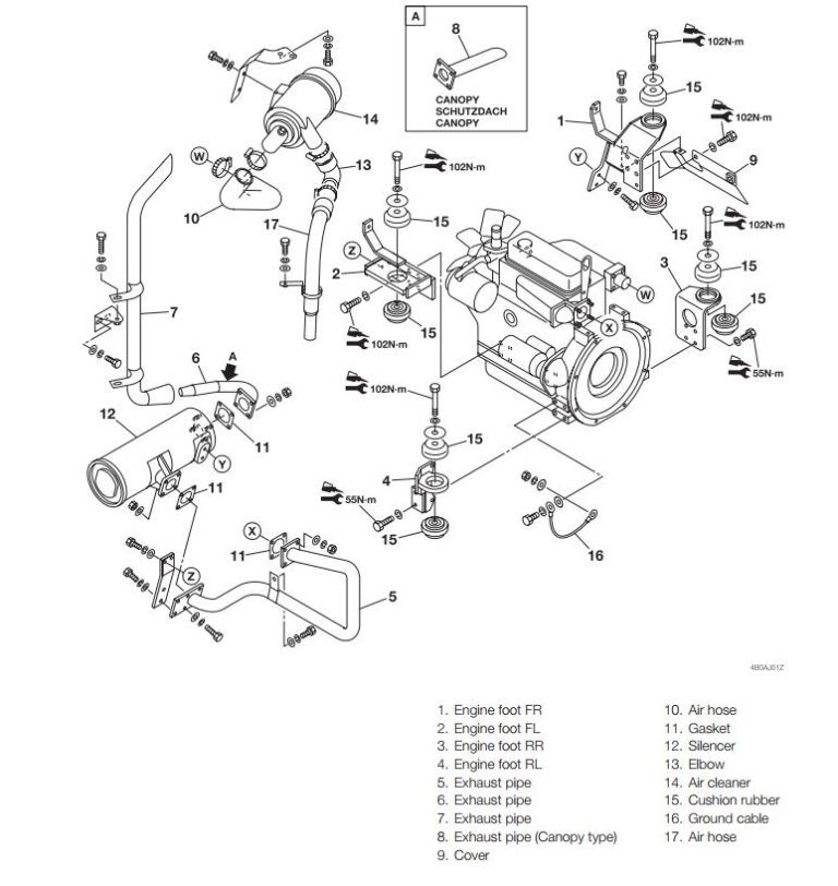 Takeuchi TB128 Mini Excavator Engine Removal & Installation Auto