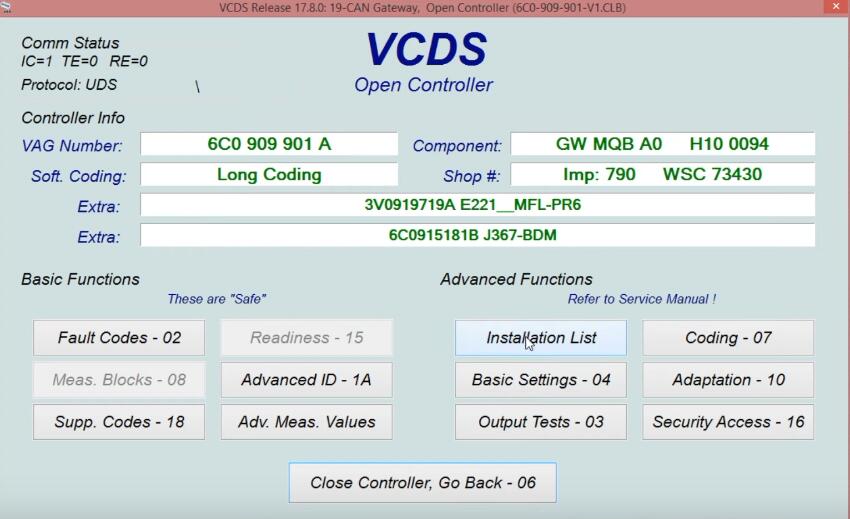 How-to-Check-Installation-List-Menu-via-VCDS-on-Skoda-Fabia-2018-3