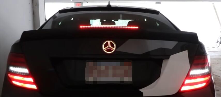How-to-Install-Custom-Benz-Lighted-LED-Colored-Star-Emblem-on-Benz-W204-9
