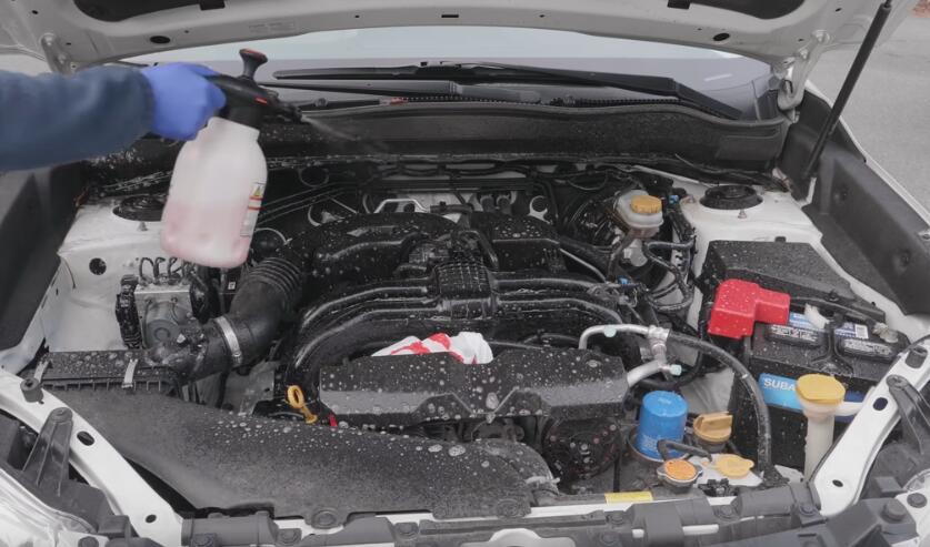 How-to-Easy-Clean-Car-Engine-on-Subaru-3