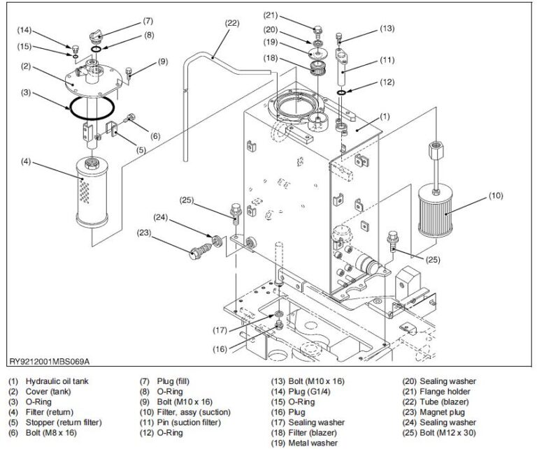 Kubota U48 U55 Excavator Hydraulic Oil Return Filter Replacement Guide ...