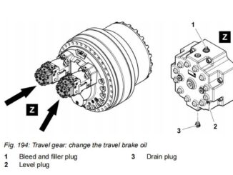 How-to-Change-Travel-Bake-Oil-for-Liebherr-R9600-Excavator