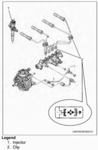 ISUZU N Series Truck with 4JJ1 Engine Injector Removal and Installation
