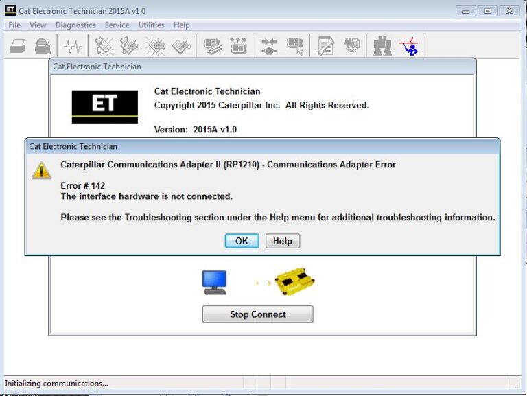 How to Solve CAT ET Error 142 Communications Adapter Error Auto