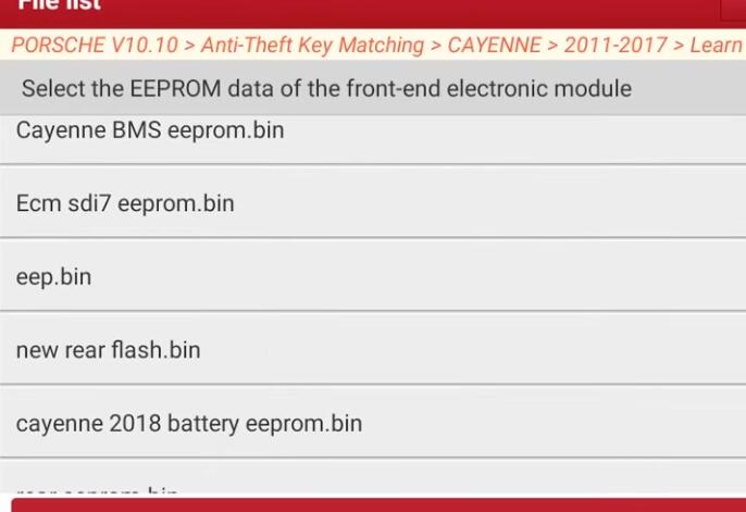 Launch-X431-IMMO-Add-New-Key-for-Poersche-Cayenne-2011-2017-13