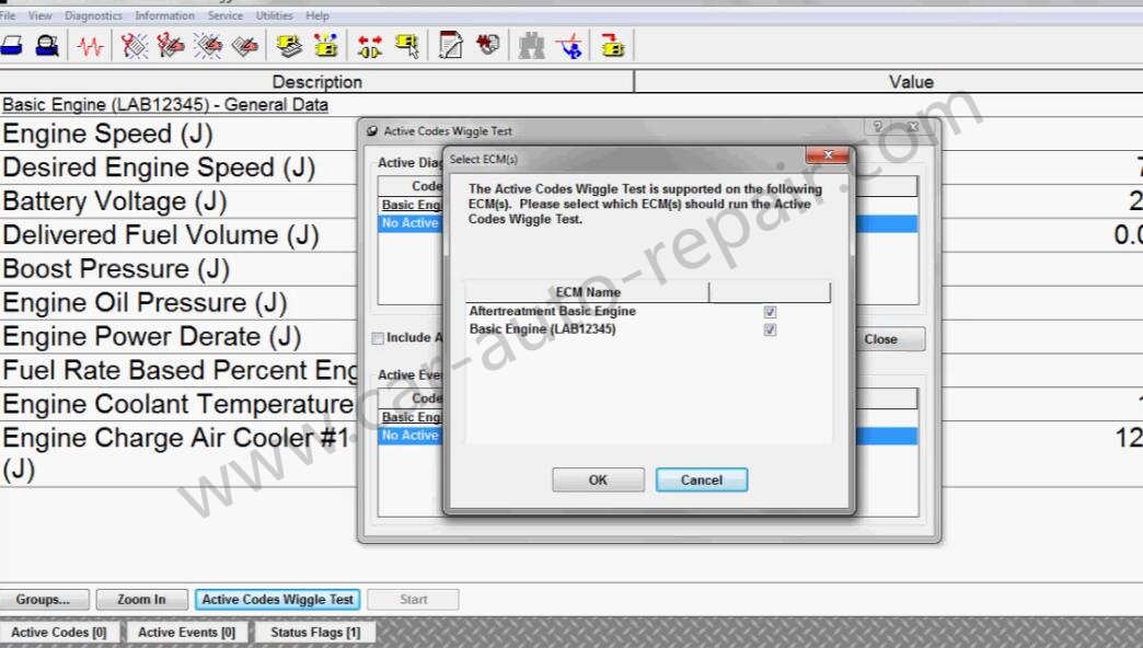 How to Use CAT ET Diagnostic Software Wiggle Test Function (8)