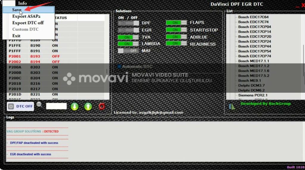 Davinci 1.0.28 DPF EGR DTC Remover Free Download+Installation How to ...