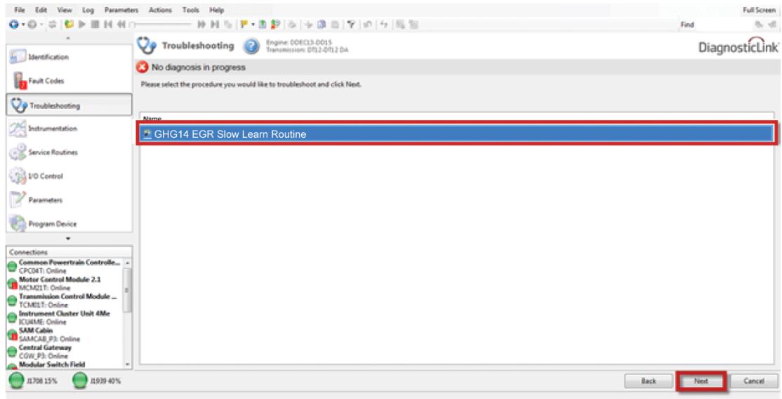 How to Use DDDL to Perform EGR Slow Learn Routine for GHG14 Engine (3)