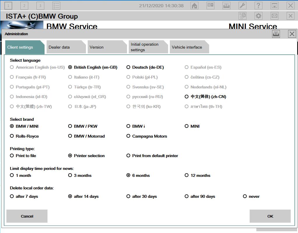 Installation of bmw ista software masaers